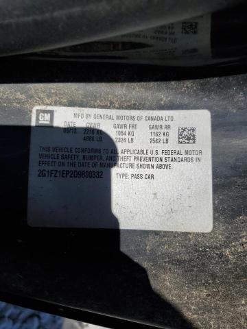 2G1FZ1EP2D9800332 - 2013 CHEVROLET CAMARO ZL1 黑色 照片 10