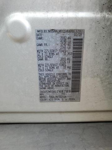 5N1AT2MT5KC768789 - 2019 NISSAN ROGUE S SILVER photo 13