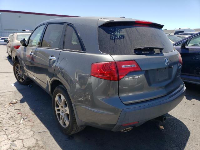 2HNYD283X8H500377 - 2008 ACURA MDX TECHNOLOGY GRAY photo 2