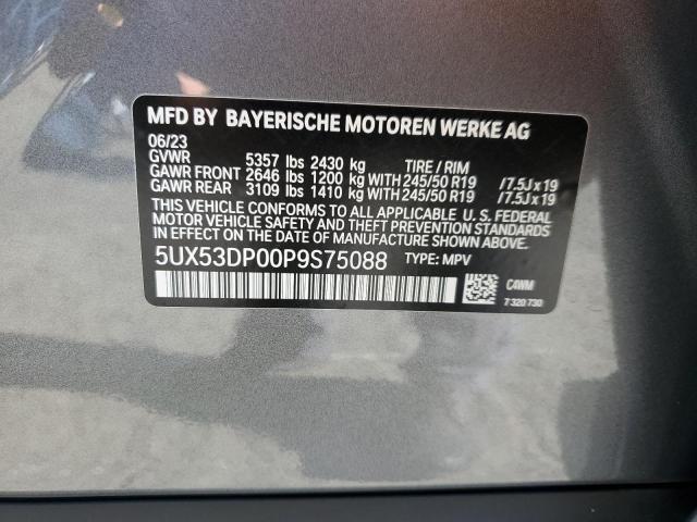 5UX53DP00P9S75088 - 2023 BMW X3 XDRIVE30I GRAY photo 13