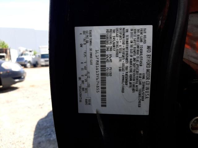 1L1FM81W13Y674855 - 2003 LINCOLN TOWN CAR EXECUTIVE BLACK photo 12