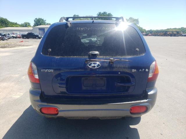 KM8SC73D74U775767 - 2004 HYUNDAI SANTA FE GLS BLUE photo 6