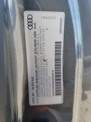 WAUVGAFR8DA034519 - 2013 AUDI S5 PRESTIGE 石墨色 照片 12