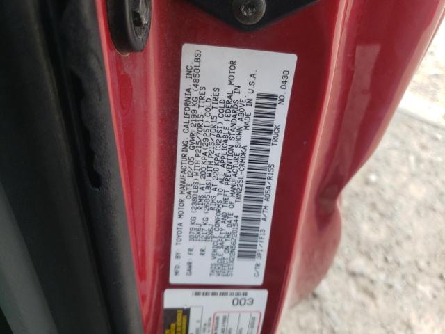 5TETX22N56Z201544 - 2006 TOYOTA TACOMA ACCESS CAB წითელი ფოტო 12