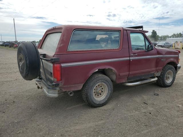 1FMEU15H1PLB20022 - 1993 FORD BRONCO U100 BURGUNDY photo 3