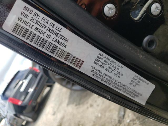 2C3CDZFJXMH673700 - 2021 DODGE CHALLENGER R/T SCAT PACK TWO TONE photo 13