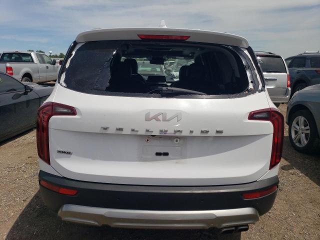 5XYP6DHC2NG225458 - 2022 KIA TELLURIDE S WHITE photo 6