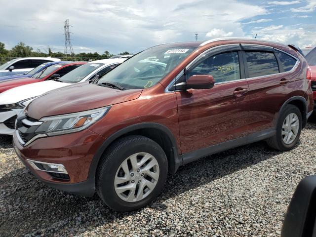 2HKRM4H79FH690931 - 2015 HONDA CR-V EXL BURGUNDY photo 1