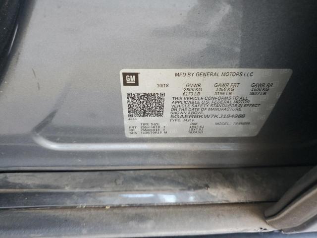 5GAERBKW7KJ184988 - 2019 BUICK ENCLAVE ESSENCE 银色 照片 12