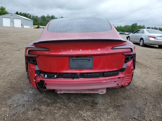 5YJ3E1ET2SF963204 - 2025 TESLA MODEL 3 Czerwony zdjęcie 6