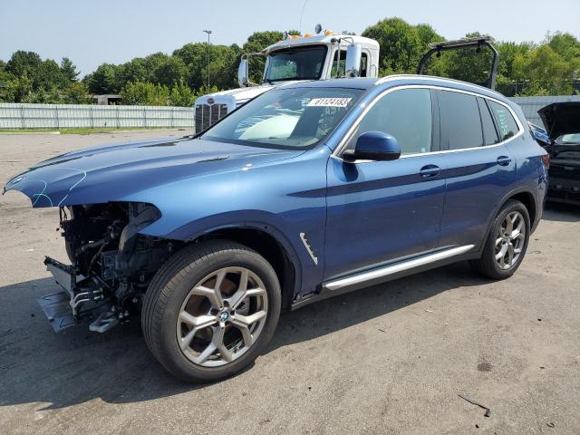 5UX53DP01N9J36357 - 2022 BMW X3 XDRIVE30I BLUE photo 1