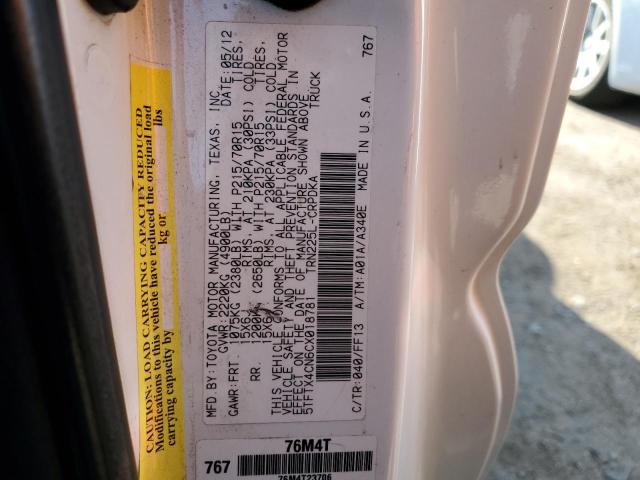 5TFTX4CN6CX018781 - 2012 TOYOTA TACOMA ACCESS CAB Ağ foto 13