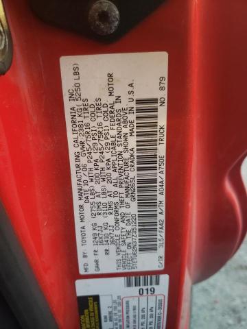 5TETU62N37Z351220 - 2007 TOYOTA TACOMA PRERUNNER ACCESS CAB RED photo 12