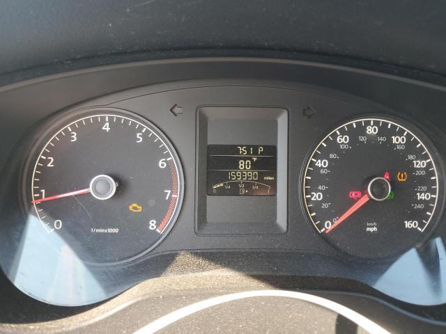 3VW2K7AJ0CM401212 - 2012 VOLKSWAGEN JETTA BASE Noir photo 9