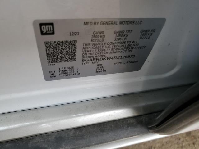 5GAERBKW4RJ126573 - 2024 BUICK ENCLAVE ESSENCE WHITE photo 13