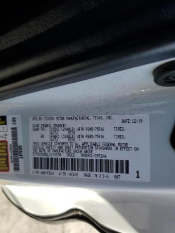 5TFRX5GN2LX174570 - 2020 TOYOTA TACOMA ACCESS CAB თეთრი ფოტო 12