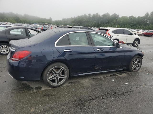 55SWF8EBXKU319815 - 2019 MERCEDES-BENZ C 300 4MATIC BLUE photo 3
