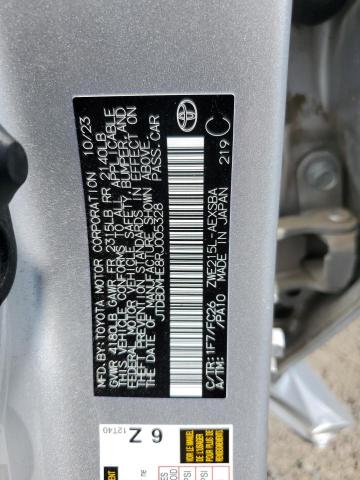 JTDBDMHE8RJ005328 - 2024 TOYOTA COROLLA LE SILVER photo 13