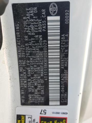 4T1T11BK8PU080029 - 2023 TOYOTA CAMRY SE NIGHT SHADE WHITE photo 12