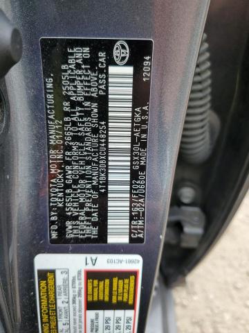 4T1BK3DBXCU448254 - 2012 TOYOTA AVALON BASE 灰色 照片 12