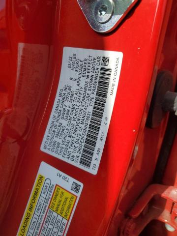 2HGFE2F5XNH576631 - 2022 HONDA CIVIC SPORT 红色 照片 12