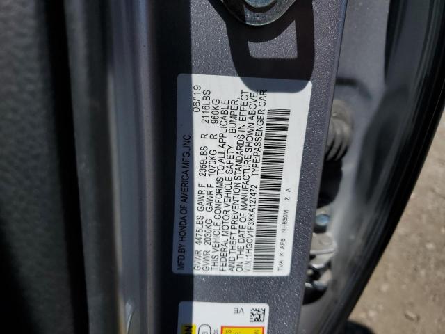 1HGCV1F3XKA127472 - 2019 HONDA ACCORD SPORT SILVER photo 12