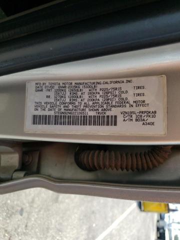 5TEGN92N62Z126511 - 2002 TOYOTA TACOMA DOUBLE CAB PRERUNNER SILVER photo 12