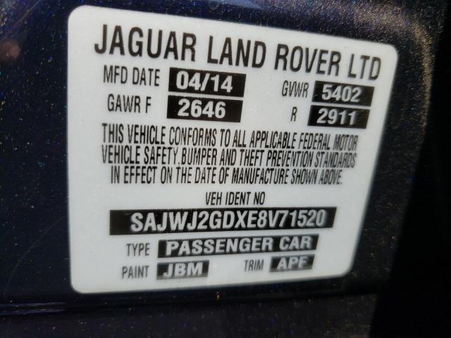 SAJWJ2GDXE8V71520 - 2014 JAGUAR XJL PORTFOLIO BLUE photo 12