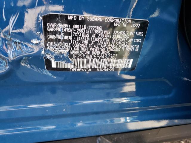 JF2SKAMC6PH432361 - 2023 SUBARU FORESTER WILDERNESS BLUE photo 13