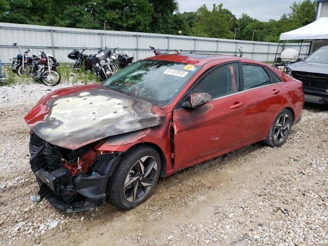 KMHLP4AG7MU146336 - 2021 HYUNDAI ELANTRA LIMITED RED photo 1