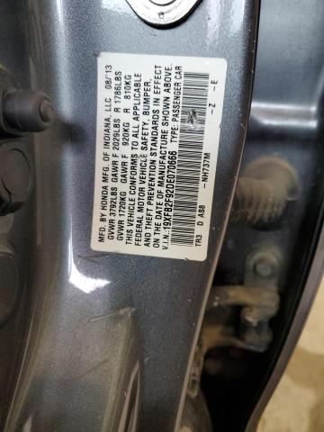 19XFB2F92DE070666 - 2013 HONDA CIVIC EXL 灰色 照片 12