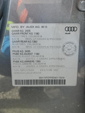 WA1VFCFP6EA011509 - 2014 AUDI Q5 PRESTIGE CHARCOAL photo 14