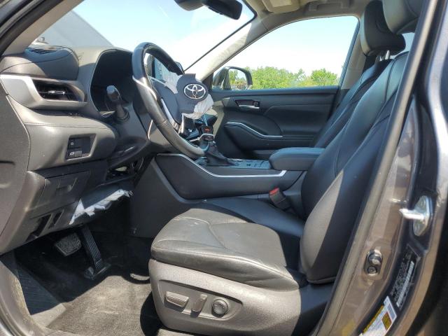 5TDGZRBH2LS023261 - 2020 TOYOTA HIGHLANDER XLE GRAY photo 7