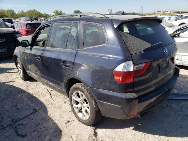 WBXPC93499WJ30459 - 2009 BMW X3 XDRIVE30I BLUE photo 3