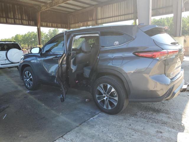 5TDGZRAH9NS140145 - 2022 TOYOTA HIGHLANDER XLE GRAY photo 2