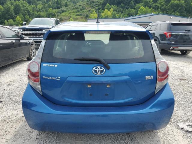 JTDKDTB35E1070973 - 2014 TOYOTA PRIUS C BLUE photo 6