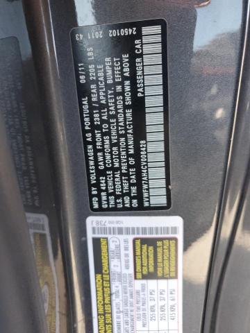 WVWFW7AH4CV006428 - 2012 VOLKSWAGEN EOS LUX GRAY photo 12