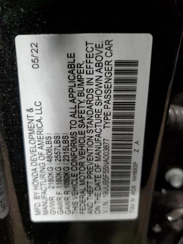 19UUB5F55NA003877 - 2022 ACURA TLX TECH A BLACK photo 13