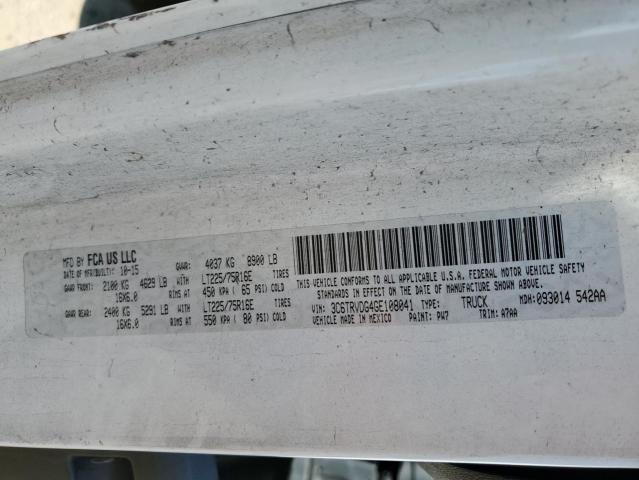 3C6TRVDG4GE108041 - 2016 RAM PROMASTER 2500 HIGH WHITE photo 12