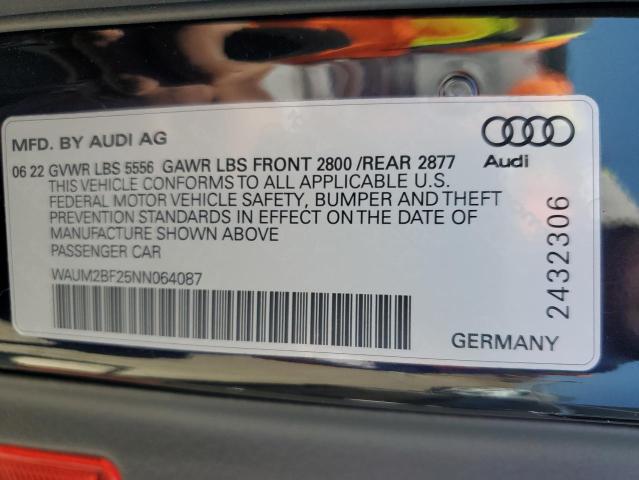 WAUM2BF25NN064087 - 2022 AUDI A6 PRESTIGE Qara foto 13