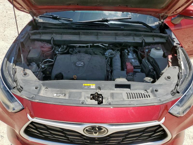5TDGZRAH7MS042388 - 2021 TOYOTA HIGHLANDER XLE Czerwony zdjęcie 12