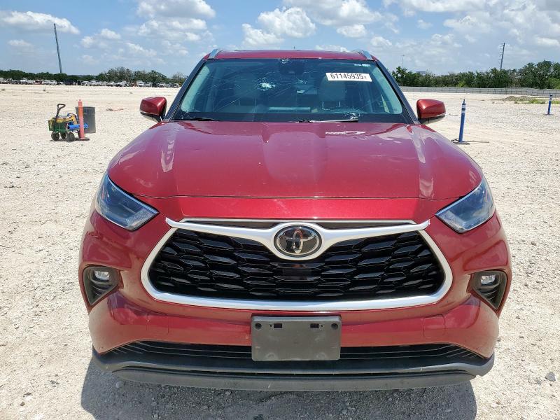 5TDGZRAH7MS042388 - 2021 TOYOTA HIGHLANDER XLE Czerwony zdjęcie 5