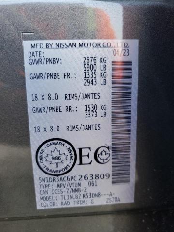 5N1DR3AC6PC263809 - 2023 NISSAN PATHFINDER S GRAY photo 14