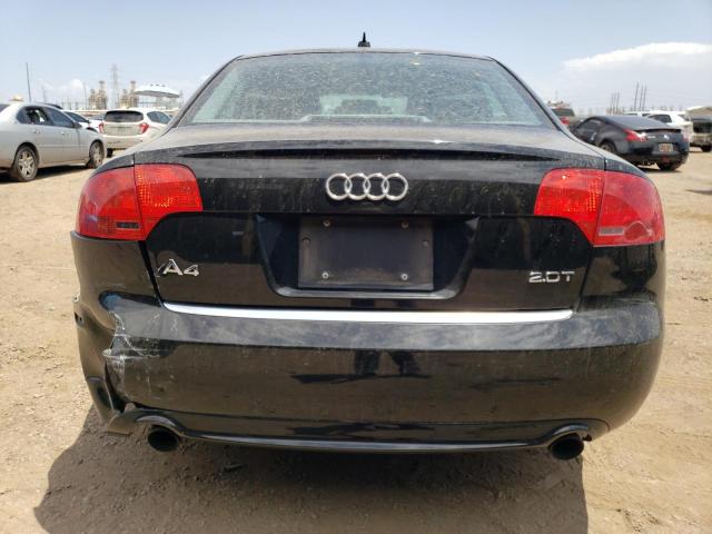 WAUAF78E28A168186 - 2008 AUDI A4 2.0T BLACK photo 6