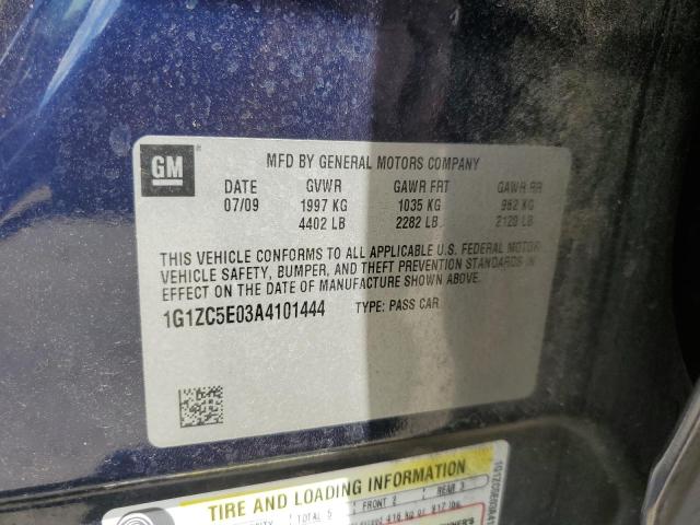 1G1ZC5E03A4101444 - 2010 CHEVROLET MALIBU 1LT ლურჯი ფოტო 12