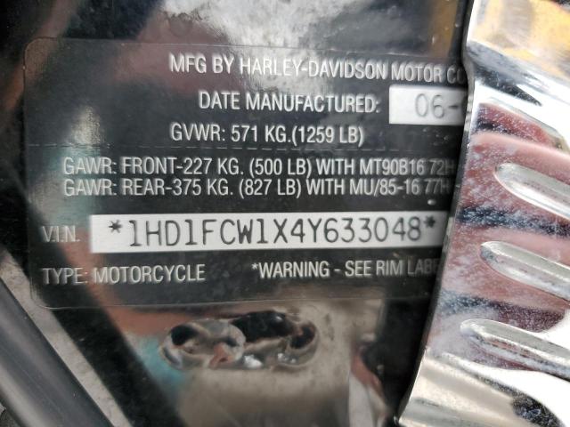 1HD1FCW1X4Y633048 - 2004 HARLEY-DAVIDSON FLHTCUI 金色 照片 10