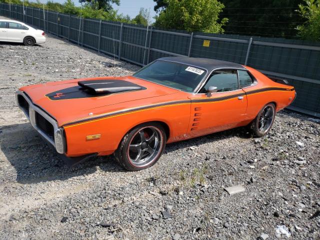 WH23G4G121872 - 1974 DODGE CHARGER ORANGE photo 1