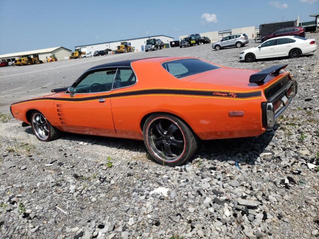 WH23G4G121872 - 1974 DODGE CHARGER ORANGE photo 2