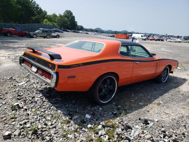 WH23G4G121872 - 1974 DODGE CHARGER ORANGE photo 3