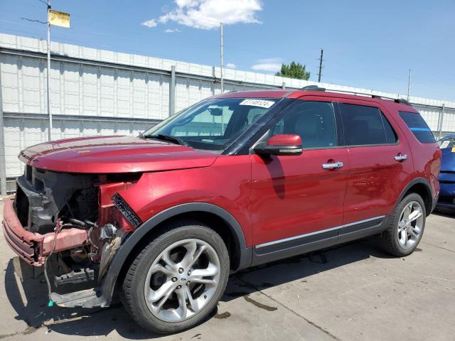 1FM5K8F81DGA78596 - 2013 FORD EXPLORER LIMITED RED photo 1